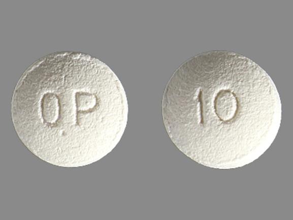 OxyContin 10 mg extended-release tablets Canada front and back