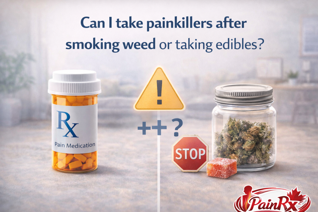 A clear, educational, and cautionary visual showing the two substances separately with a warning about combining them.